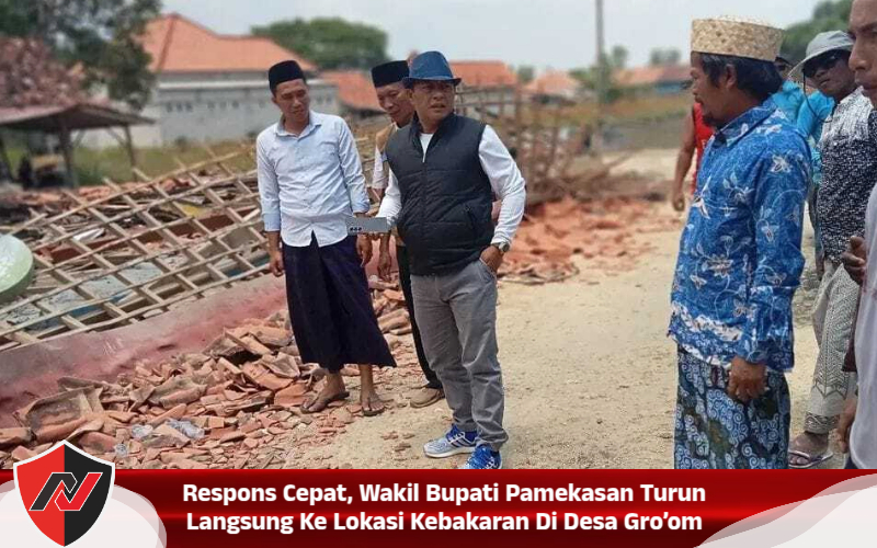Respons Cepat, Wakil Bupati Pamekasan Turun Langsung Ke Lokasi Kebakaran Di Desa Gro’om