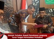 Sekolah Terbakar, Bupati Pamekasan Langsung Turun Tangan Perintahkan Perbaikan