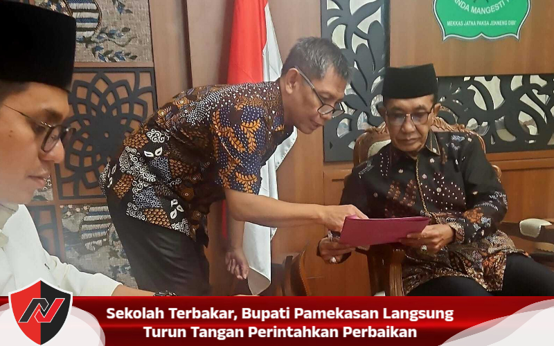 Sekolah Terbakar, Bupati Pamekasan Langsung Turun Tangan Perintahkan Perbaikan