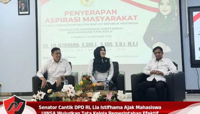 Senator Cantik DPD RI, Lia Istifhama Ajak Mahasiswa UINSA Wujudkan Tata Kelola Pemerintahan Efektif