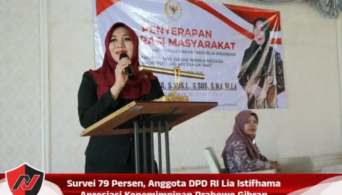Survei 79 Persen, Anggota DPD RI Lia Istifhama Apresiasi Kepemimpinan Prabowo Gibran
