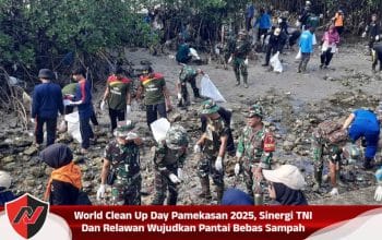 World Clean Up Day Pamekasan 2025, Sinergi TNI Dan Relawan Wujudkan Pantai Bebas Sampah