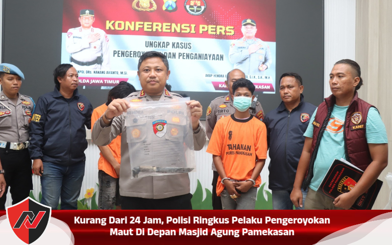 Kurang Dari 24 Jam, Polisi Ringkus Pelaku Pengeroyokan Maut Di Depan Masjid Agung Pamekasan