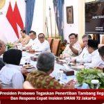 Presiden Prabowo Tegaskan Penertiban Tambang Ilegal Dan Respons Cepat Insiden SMAN 72 Jakarta