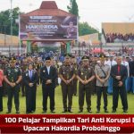 100 Pelajar Tampilkan Tari Anti Korupsi Di Upacara Hakordia Probolinggo