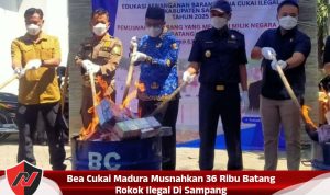 Bea Cukai Madura Musnahkan 36 Ribu Batang Rokok Ilegal Di Sampang Bea Cukai Madura Musnahkan 36 Ribu Batang Rokok Ilegal Di Sampang