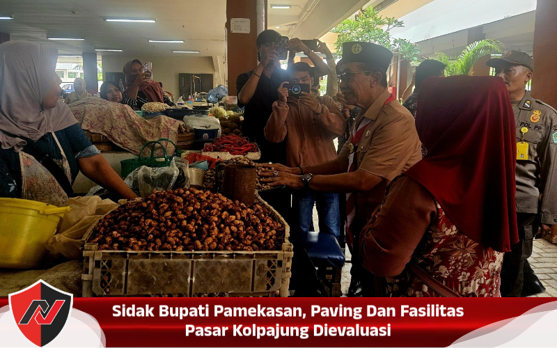 Sidak Bupati Pamekasan, Paving Dan Fasilitas Pasar Kolpajung Dievaluasi