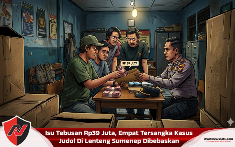 Isu Tebusan Rp39 Juta, Empat Tersangka Kasus Judol Di Lenteng Sumenep Dibebaskan