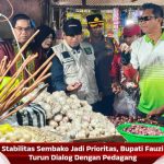 Stabilitas Sembako Jadi Prioritas, Bupati Fauzi Turun Dialog Dengan Pedagang