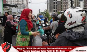 Anggota DPD RI Lia Istifhama Bersama Mahasiswa STAI Taruna Surabaya Gelar Takjil On The Road
