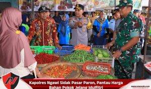 Kapolres Ngawi Sidak Pasar Paron, Pantau Harga Bahan Pokok Jelang Idulfitri