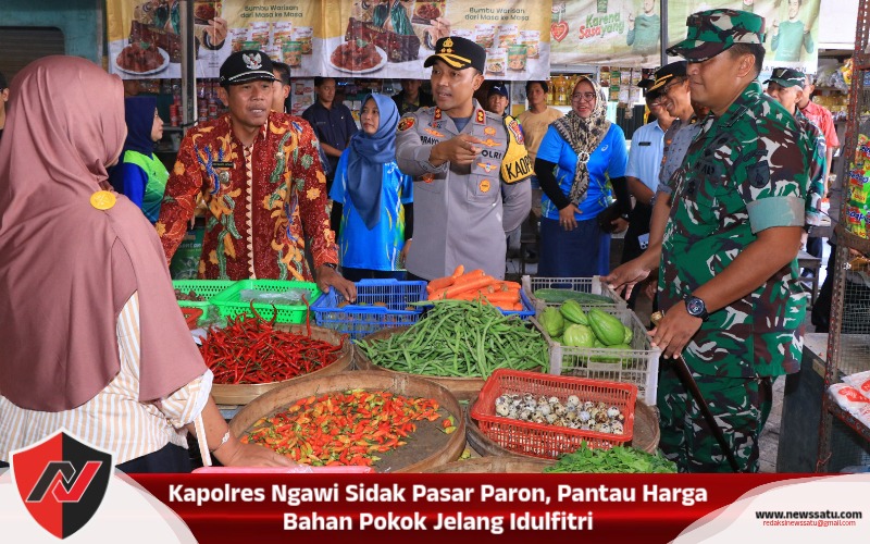 Kapolres Ngawi Sidak Pasar Paron, Pantau Harga Bahan Pokok Jelang Idulfitri