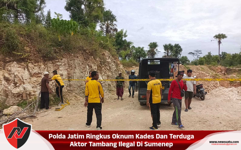 Polda Jatim Ringkus Oknum Kades dan Terduga Aktor Tambang Ilegal Di Sumenep