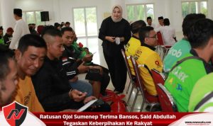 Ratusan Ojol Sumenep Terima Bansos, Said Abdullah Tegaskan Keberpihakan Ke Rakyat