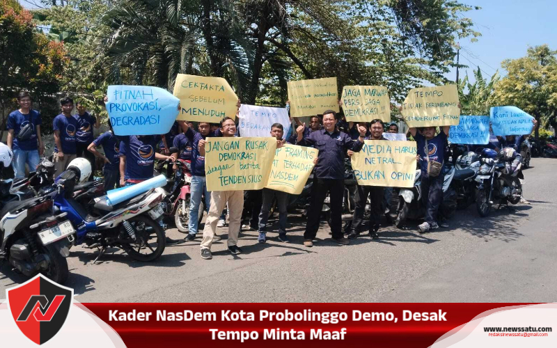 Demo Kader NasDem Kota Probolinggo, Desak Tempo Minta Maaf
