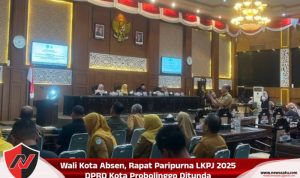 Wali Kota Absen, Rapat Paripurna LKPJ 2025 DPRD Kota Probolinggo Ditunda