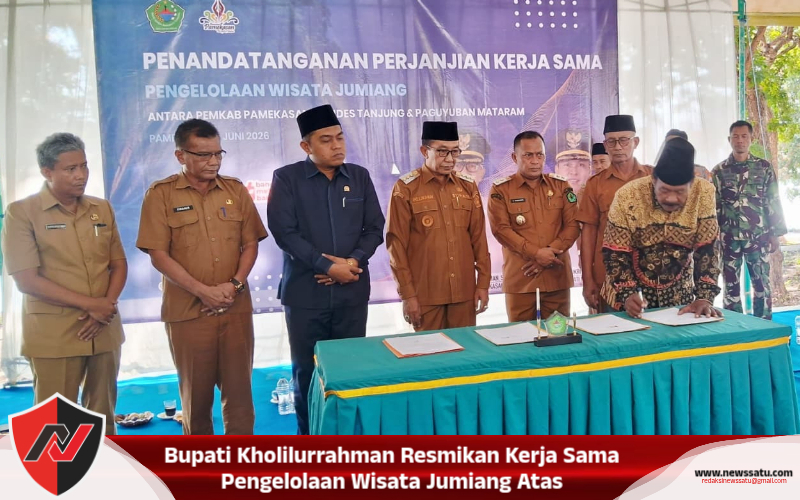 Bupati Kholilurrahman Resmikan Kerja Sama Pengelolaan Wisata Jumiang Atas