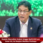 Rupiah Diprediksi Anjlok hingga Rp25.000 per Dolar AS, Ini Respon Menkeu Purbaya