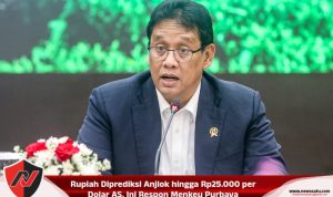 Rupiah Diprediksi Anjlok hingga Rp25.000 per Dolar AS, Ini Respon Menkeu Purbaya