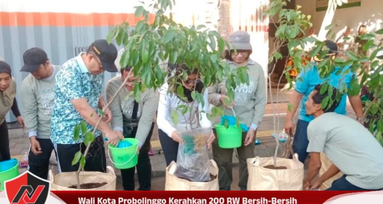 Wali Kota Probolinggo Kerahkan 200 RW Bersih-Bersih Massal, Pasar Baru Jadi Fokus Utama