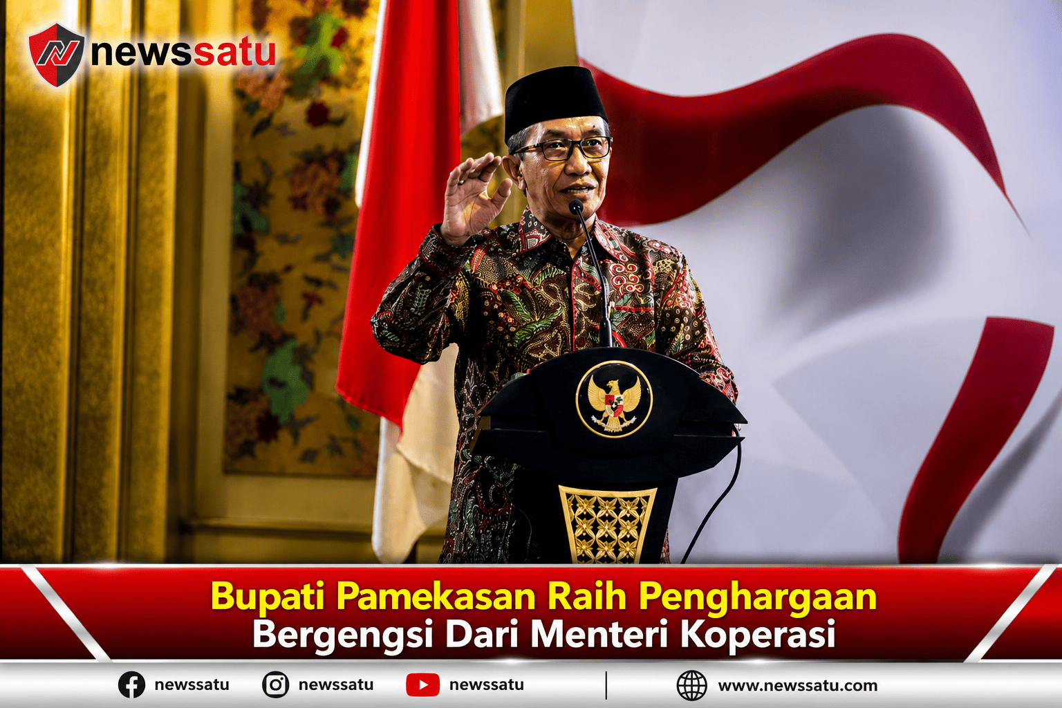 Bupati Pamekasan Raih Penghargaan Bergengsi Dari Menteri Koperasi