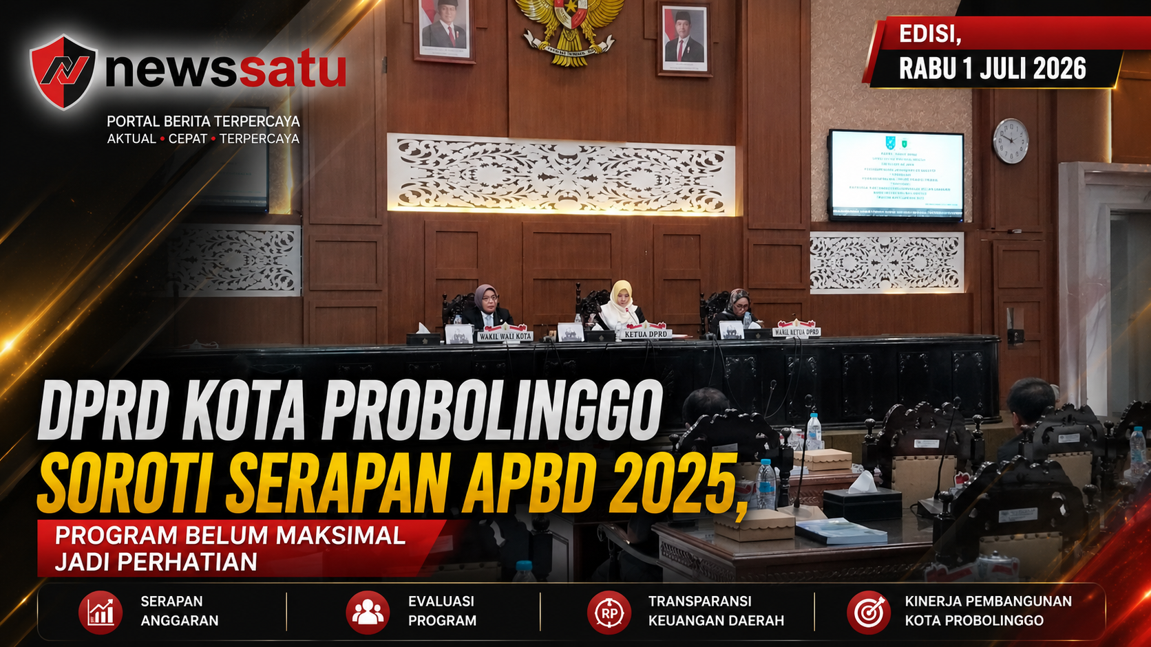 DPRD Kota Probolinggo Soroti Serapan APBD 2025, Program Belum Maksimal Jadi Perhatian