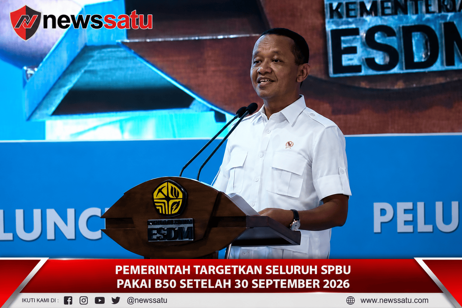 Pemerintah Targetkan Seluruh SPBU Pakai B50 setelah 30 September 2026
