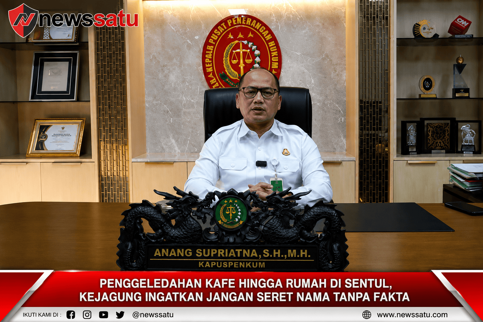 Penggeledahan Kafe hingga Rumah di Sentul, Kejagung Ingatkan Jangan Seret Nama Tanpa Fakta