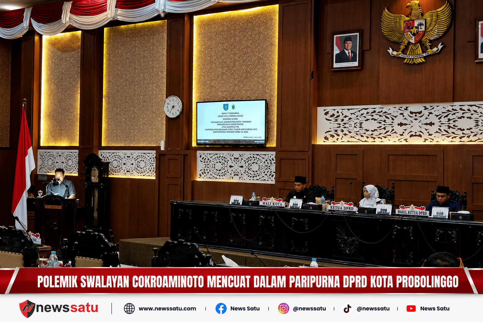 Polemik Swalayan Cokroaminoto Mencuat Dalam Paripurna DPRD Kota Probolinggo