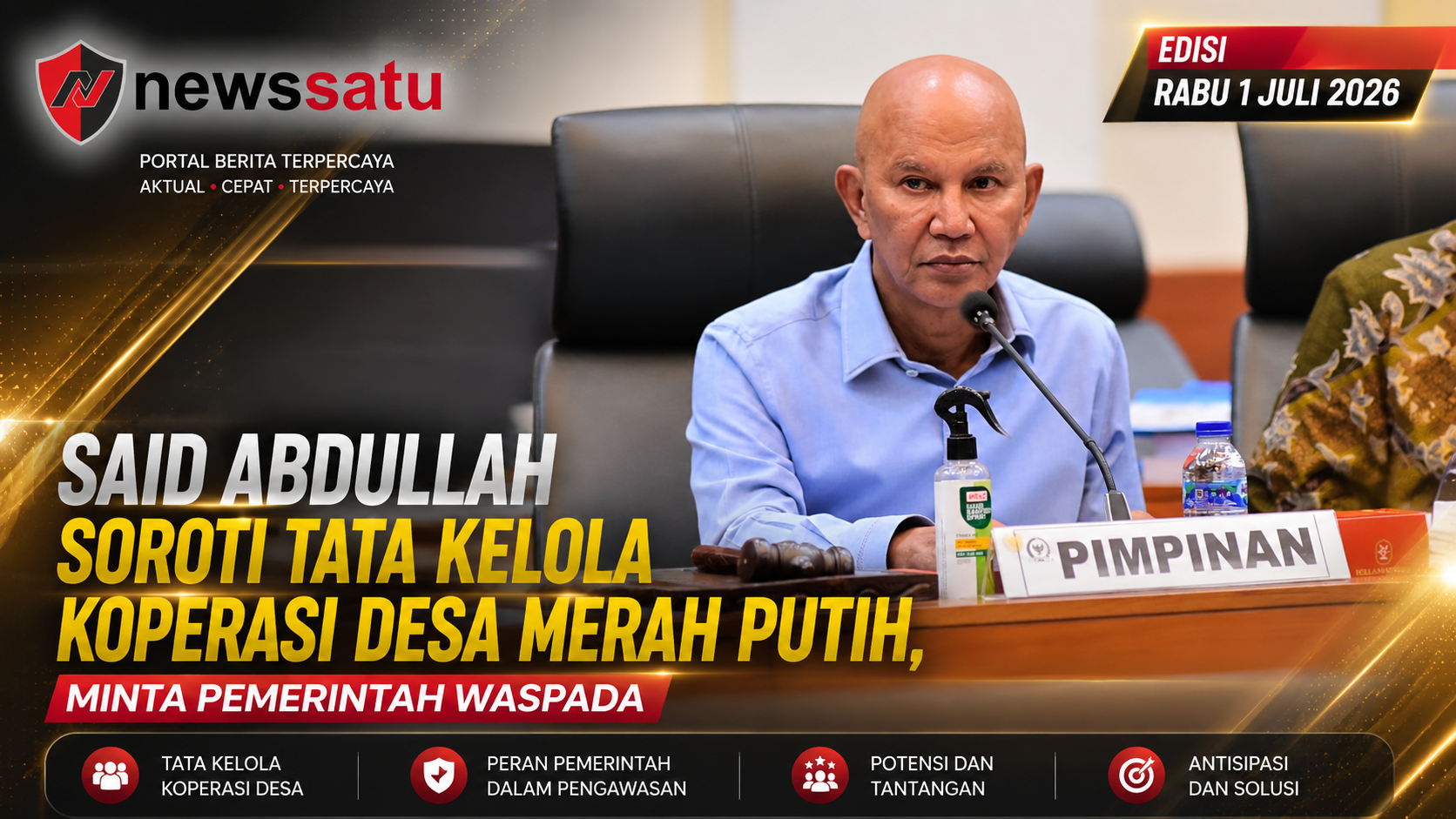 Said Abdullah Soroti Tata Kelola Koperasi Desa Merah Putih, Minta Pemerintah Waspada