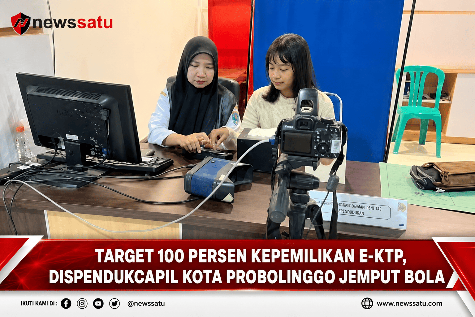 Target 100 Persen Kepemilikan E-KTP, Dispendukcapil Kota Probolinggo Jemput Bola