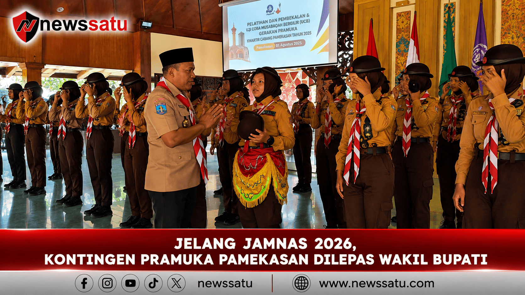 Jelang Jamnas 2026, Kontingen Pramuka Pamekasan Dilepas Wakil Bupati