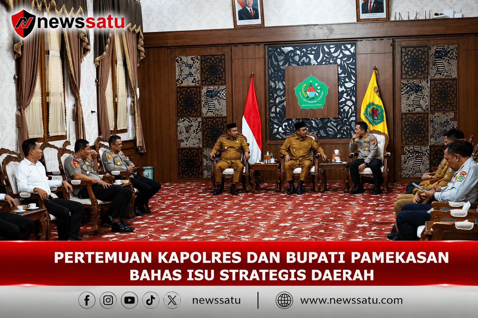 Pertemuan Kapolres Dan Bupati Pamekasan Bahas Isu Strategis Daerah