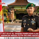 Sambut HUT Ke-81 RI, Dandim Pamekasan Ajak Warga Kibarkan Merah Putih Selama Agustus