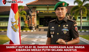 Sambut HUT Ke-81 RI, Dandim Pamekasan Ajak Warga Kibarkan Merah Putih Selama Agustus