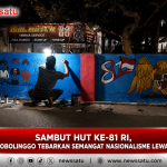 Sambut HUT Ke-81 RI, Warga Probolinggo Tebarkan Semangat Nasionalisme Lewat Lukisan