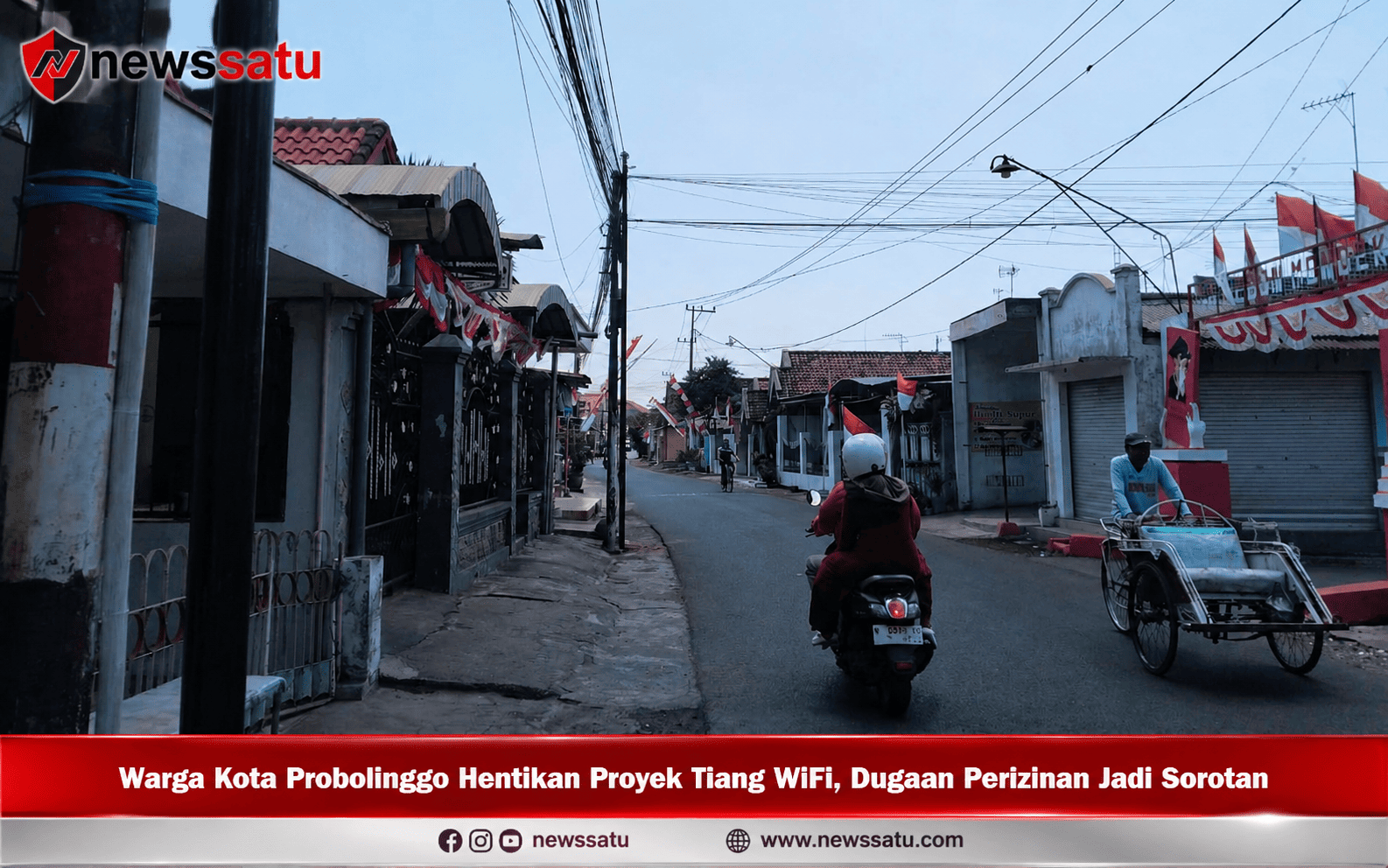 Warga Kota Probolinggo Hentikan Proyek Tiang WiFi, Dugaan Perizinan Jadi Sorotan