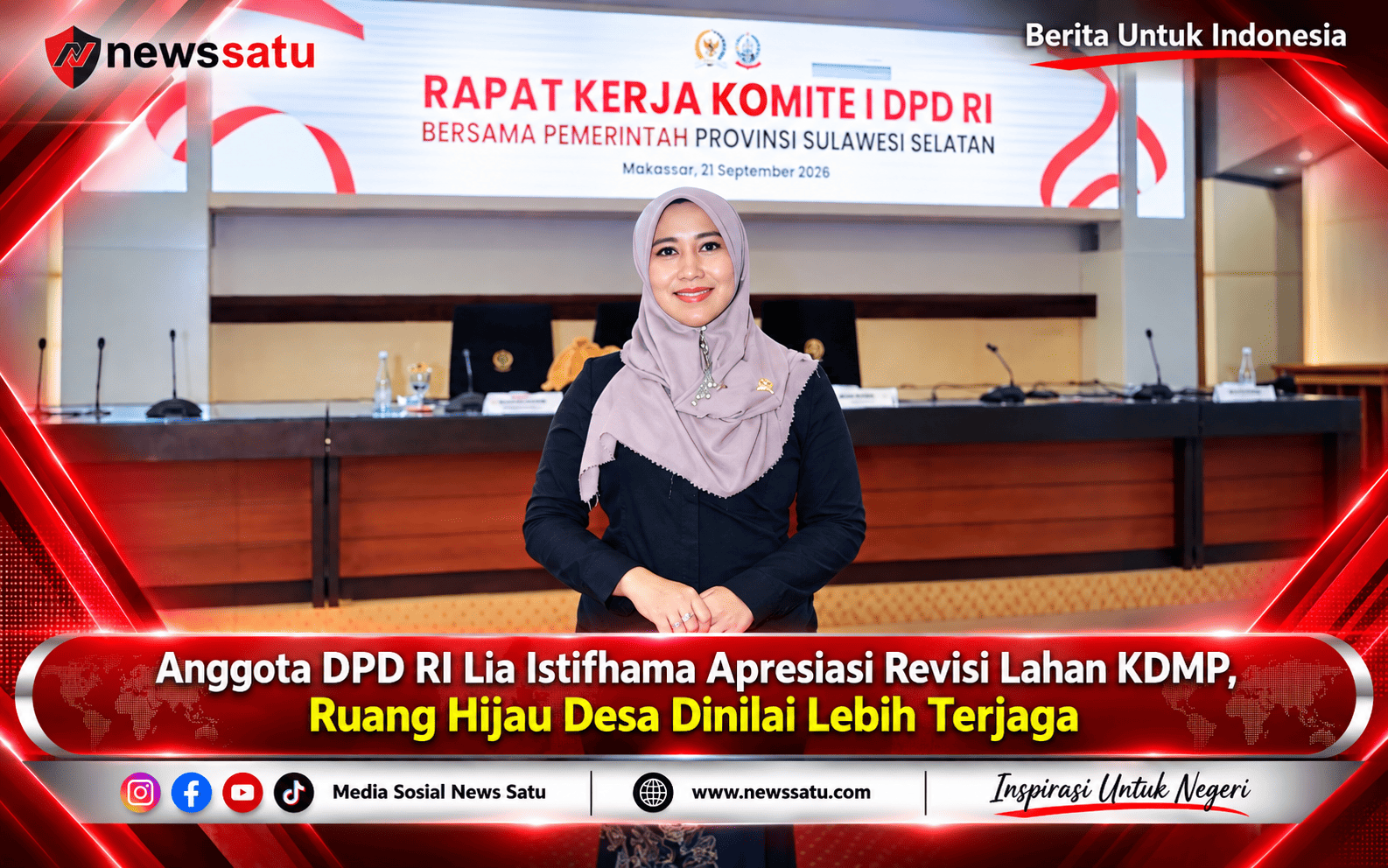 Anggota DPD RI Lia Istifhama Apresiasi Revisi Lahan KDMP, Ruang Hijau Desa Dinilai Lebih Terjaga