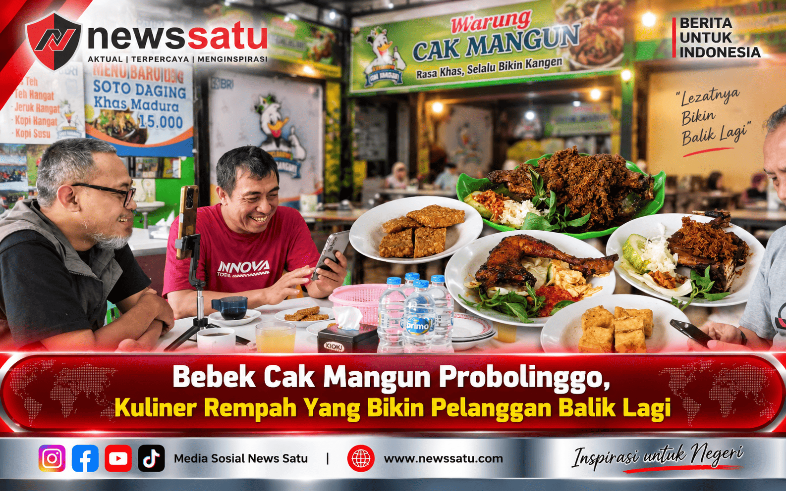 Bebek Cak Mangun Probolinggo, Kuliner Rempah Yang Bikin Pelanggan Balik Lagi