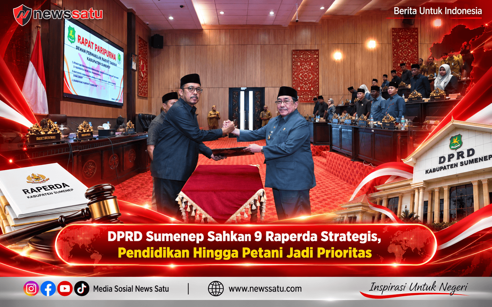 DPRD Sumenep Sahkan 9 Raperda Strategis, Pendidikan Hingga Petani Jadi Prioritas