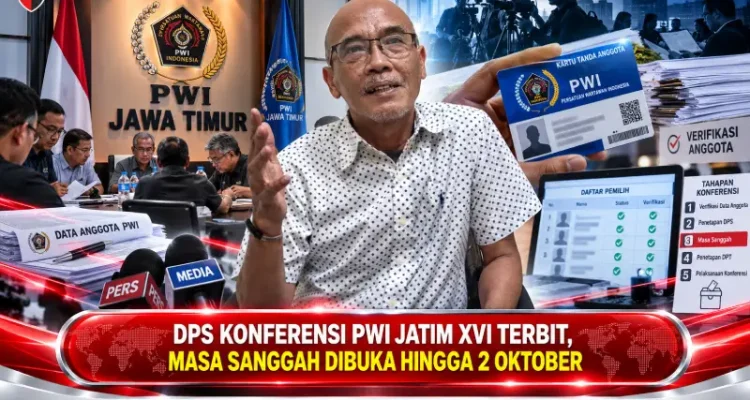 DPS Konferensi PWI Jatim XVI Terbit, Masa Sanggah Dibuka Hingga 2 Oktober