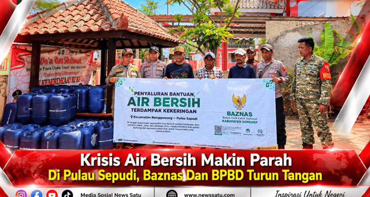 Krisis Air Bersih Makin Parah Di Pulau Sepudi, Baznas Dan BPBD Turun Tangan