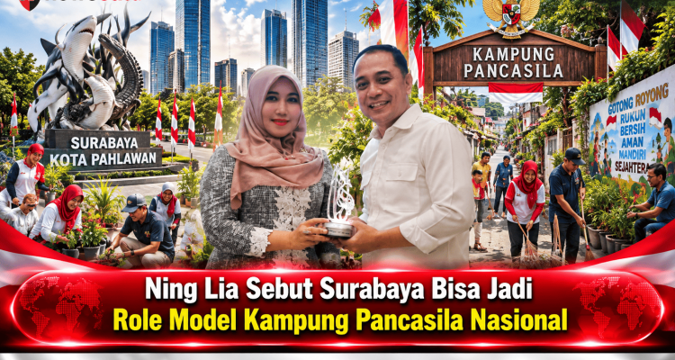 Ning Lia Sebut Surabaya Bisa Jadi Role Model Kampung Pancasila Nasional
