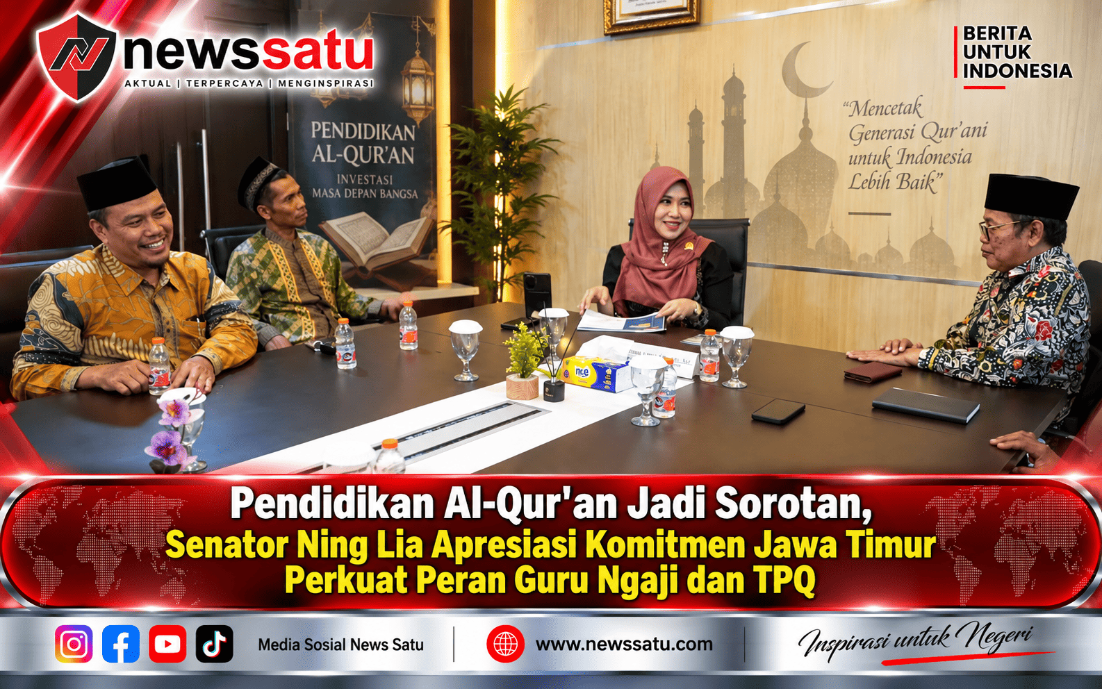 Pendidikan Al-Qur'an Jadi Sorotan, Senator Ning Lia Apresiasi Komitmen Jawa Timur Perkuat Peran Guru Ngaji dan TPQ