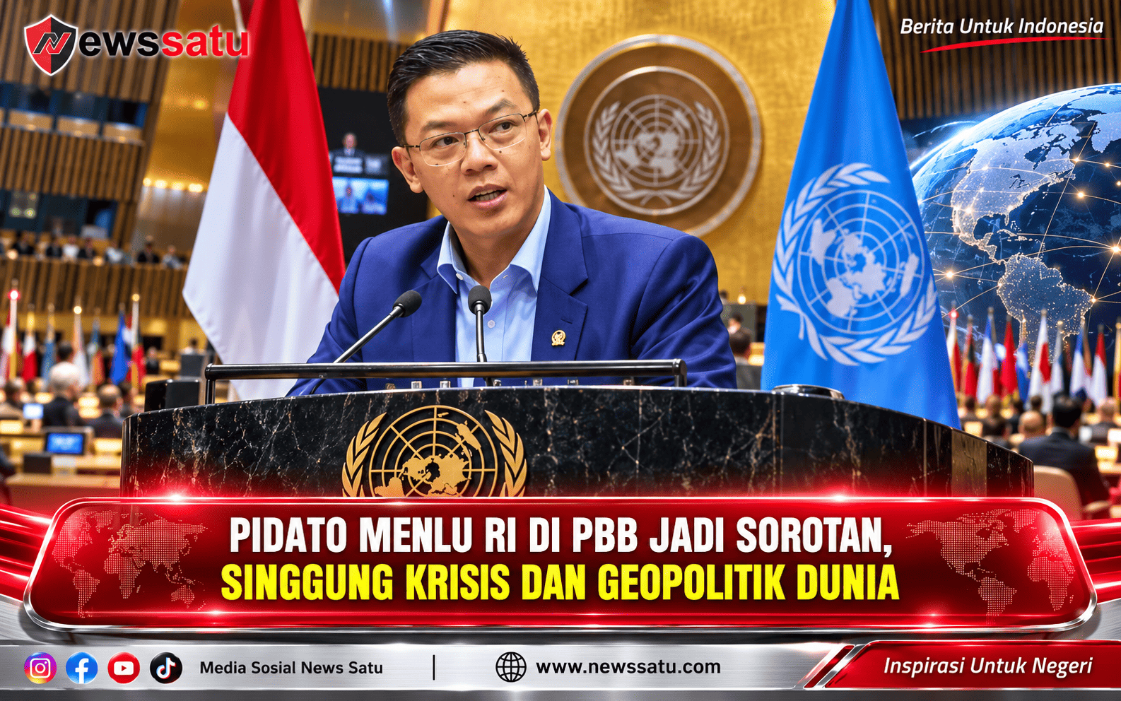 Pidato Menlu RI Di PBB Jadi Sorotan, Singgung Krisis Dan Geopolitik Dunia