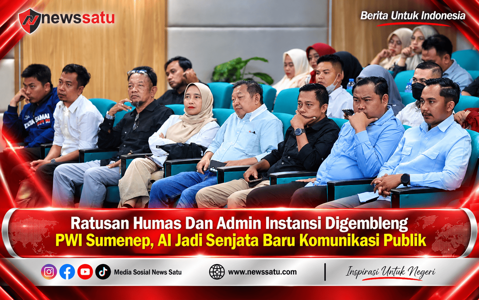 Ratusan Humas Dan Admin Instansi Digembleng PWI Sumenep, AI Jadi Senjata Baru Komunikasi Publik