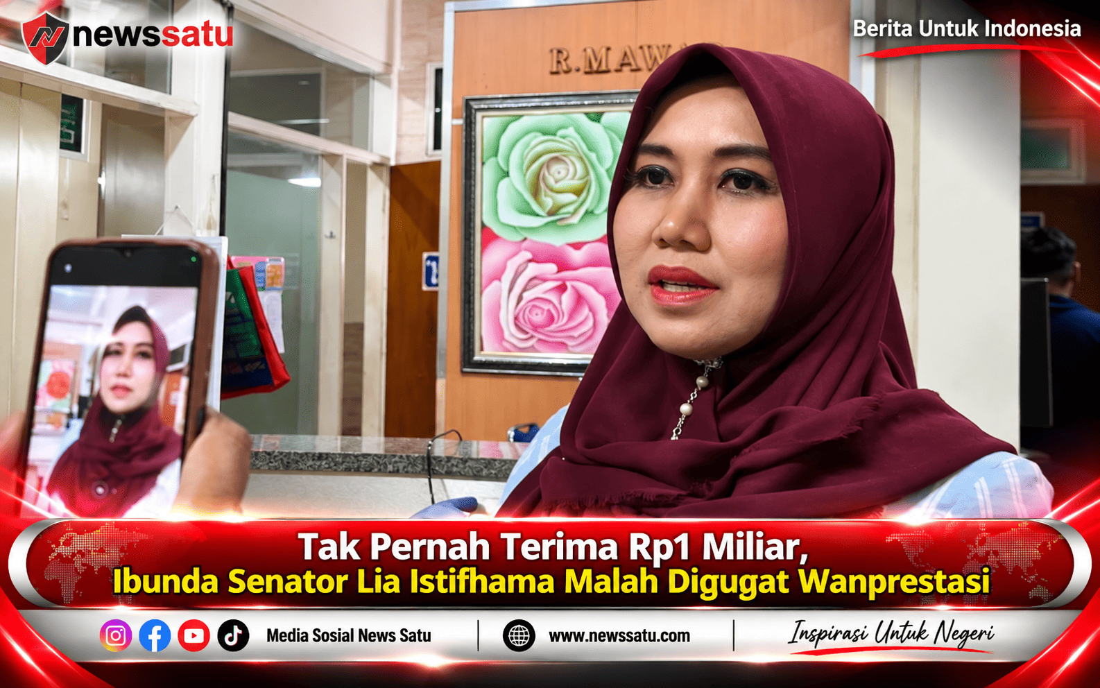 Tak Pernah Terima Rp1 Miliar, Ibunda Senator Lia Istifhama Malah Digugat Wanprestasi