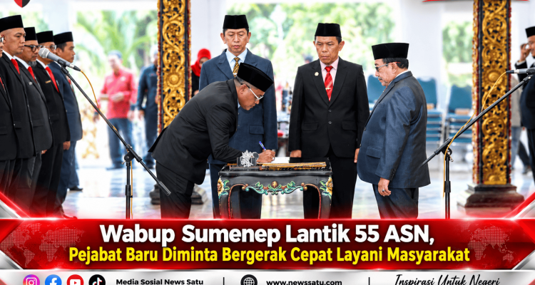 Wabup Sumenep Lantik 55 ASN, Pejabat Baru Diminta Bergerak Cepat Layani Masyarakat