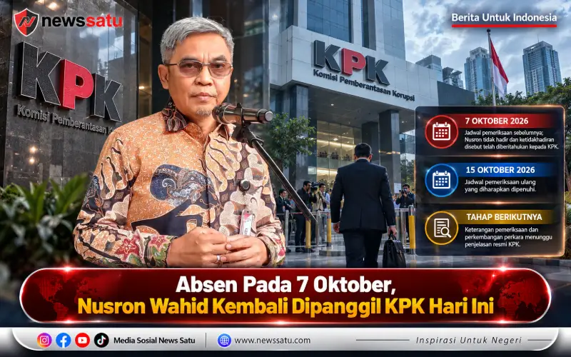 Absen Pada 7 Oktober, Nusron Wahid Kembali Dipanggil KPK Hari Ini
