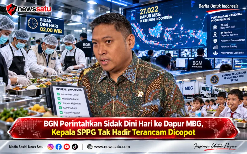 BGN Perintahkan Sidak Dini Hari ke Dapur MBG, Kepala SPPG Tak Hadir Terancam Dicopot